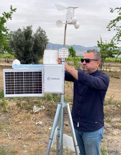 Alaşehirde çiftçilere erken uyarı için meteoroloji istasyonları kuruldu