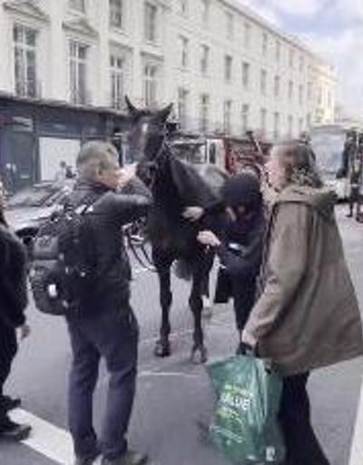 Süvari atları Londra caddelerinde dört nala koştu: Atlar dahil yaralılar var