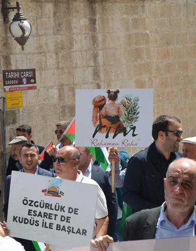 Mardin’de İsrail protestoları