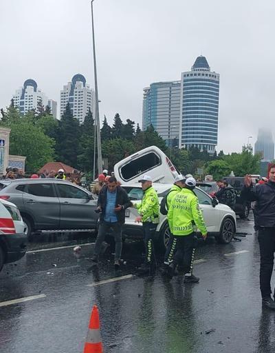SON DAKİKA: Beşiktaşta 7 aracın karıştığı zincirleme kaza: Yaralılar var