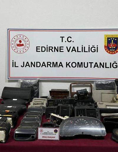 Edirne’de gümrük kaçağı 97 araç yedek parçası ele geçirildi