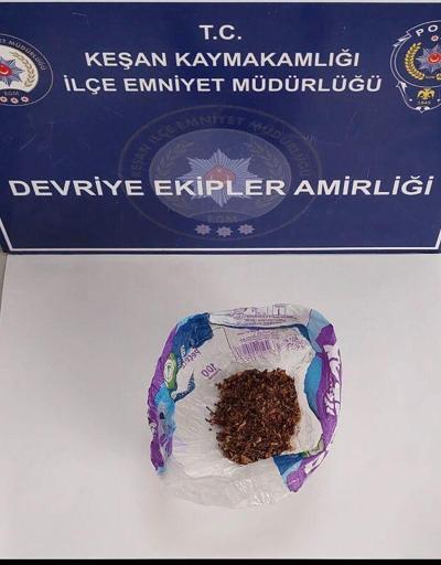 Edirne’de uyuşturucuyla yakalanan 2 şüpheliye gözaltı