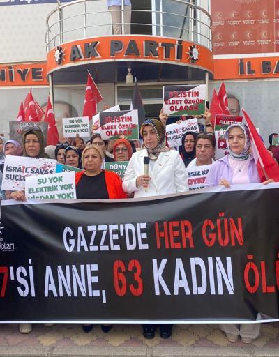 Osmaniyede AK Parti Kadın Kollarından Gazze açıklaması