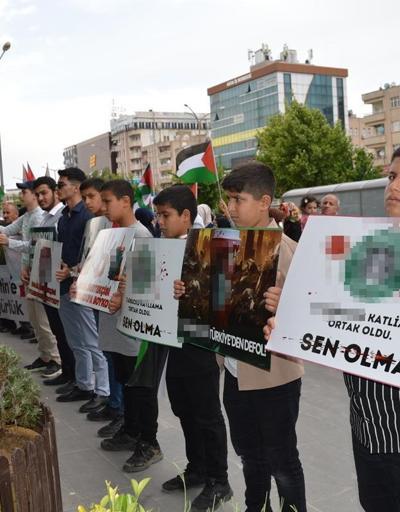 Mardin’de kahve zinciri şubesi önünde İsrail protestosu