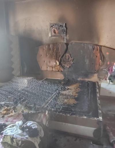 Mardinde ev yangını