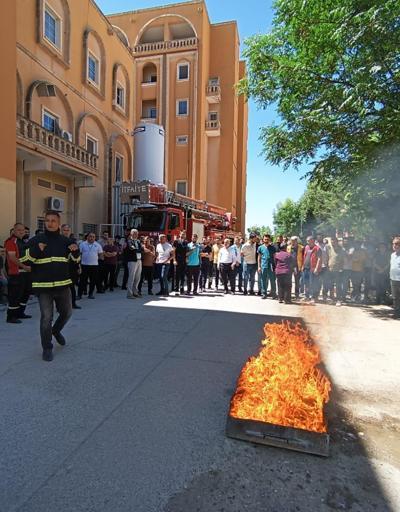 Mardin’de hastanede yangın tatbikatı