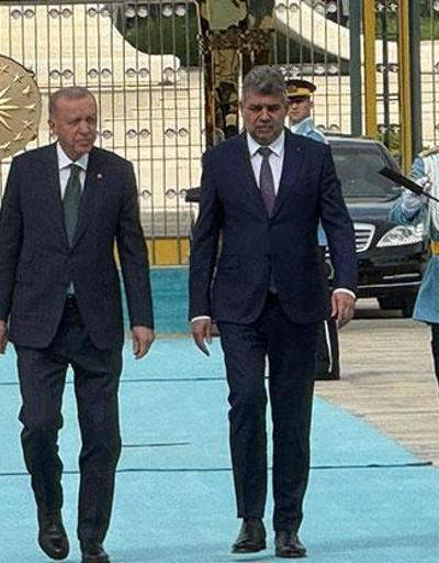 Cumhurbaşkanı Erdoğan, Romanya Başbakanı Ciolacuyu resmi törenle karşıladı