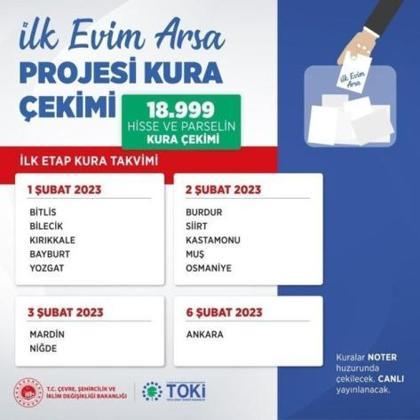 TOKİ Ankara arsa kura çekilişi canlı izle Ankara İlk Evim Müstakil Arsa kura sonuçları sorgulama başladı mı