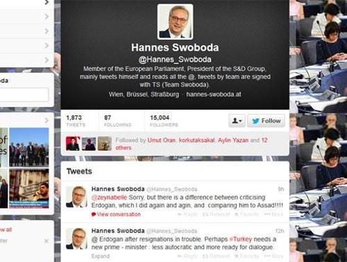 AP milletvekili Swobodadan Erdoğanı kızdıracak tweet