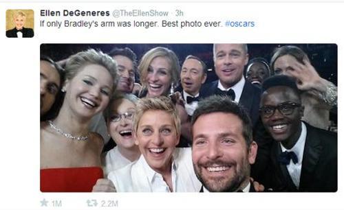 Oscarda Twitter rekoru kırıldı