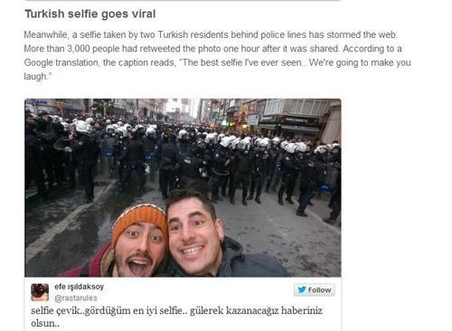 Türk selfiesi dünya basınında