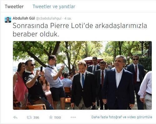 Abdullah Gül ilk sivil gününü Twitterdan paylaştı