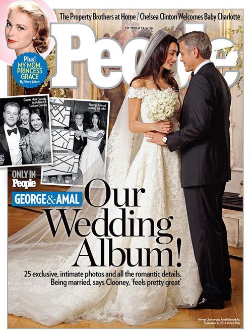 George Clooney ve Amal Alamuddinin düğününden ilk kare...