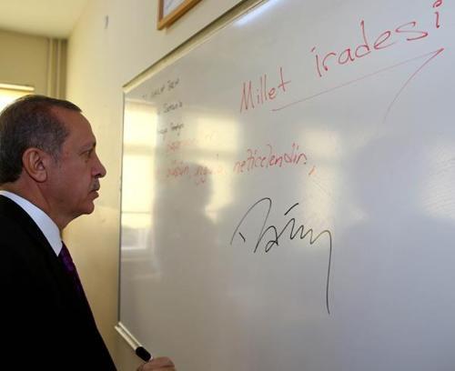 Cumhurbaşkanı Erdoğan tahtadan mesaj verdi