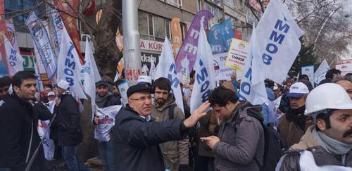 Ankarada TMMOB eylemine polis müdahale etti