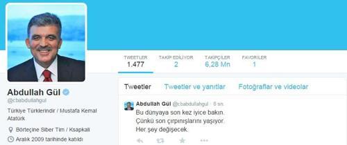 Abdullah Gülün twitter hesabı hacklendi
