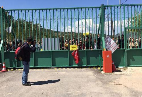 Akkuyu Nükleer Santralinin temel atma töreninde çevrecilerin alıkoyma eylemi