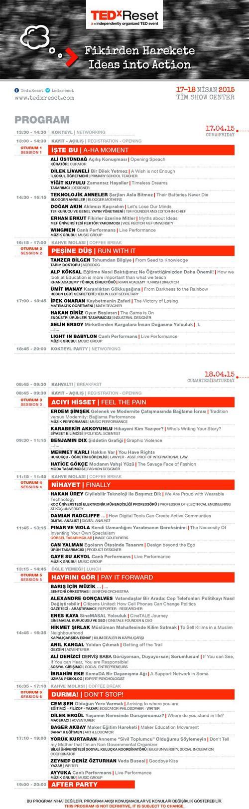 TEDxReset ile fikirler harekete geçecek