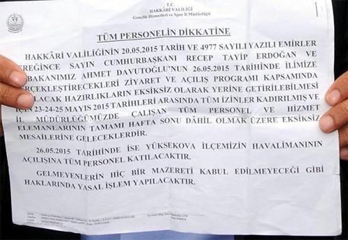 HDPli Zeydandan Yüksekova havalimanı açılışına vatandaşlar katılmayacak iddiası