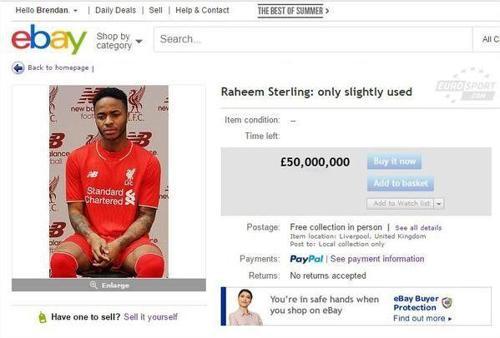 Liverpool taraftarı Sterlingi internetten satışa koydu