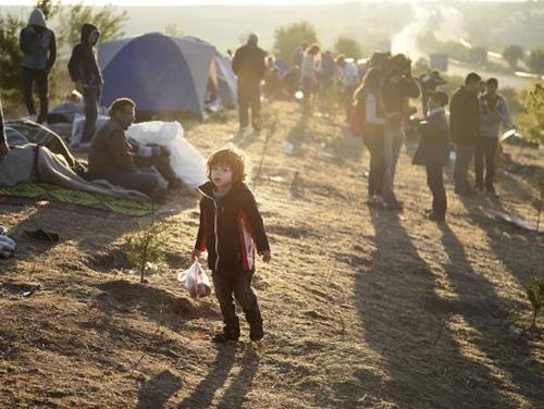 TEM kenarında Suriyelilerin göç kampı