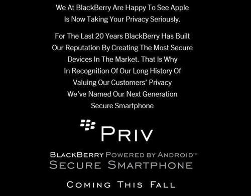 BlackBerry Apple’a sataştı