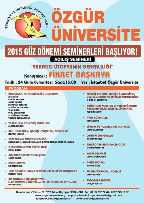 İstanbul Özgür Üniversite Güz Dönemi başlıyor