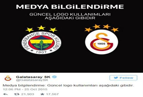 Galatasaraydan Fenerbahçeye 4 yıldız göndermesi