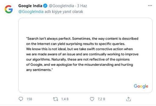 Googledan Kannada dili özrü