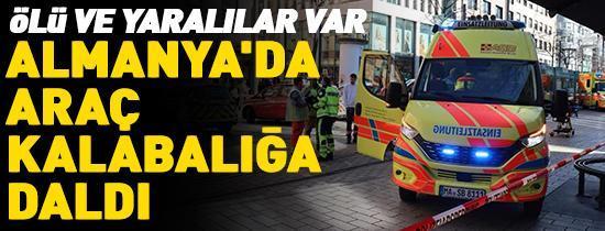 Almanyada araç kalabalığa daldı