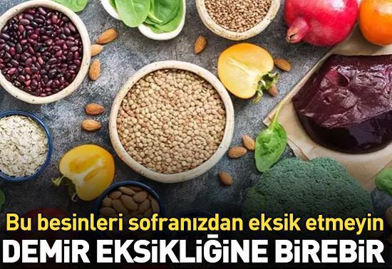 Demir eksikliğine birebir! Bu besinleri sofranızdan eksik etmeyin
