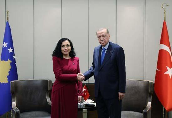 Cumhurbaşkanı Erdoğan, Kosova Cumhurbaşkanı ile görüştü