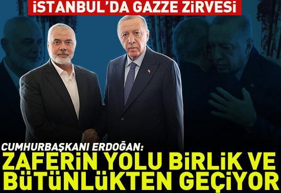 İstanbulda Gazze zirvesi: Erdoğan-Haniye ile görüştü