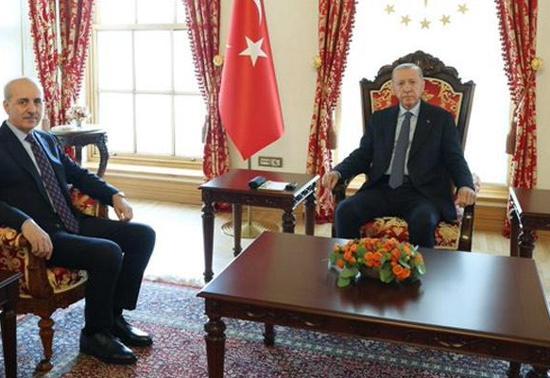 Cumhurbaşkanı Erdoğan TBMM Başkanı Kurtulmuşu kabul etti