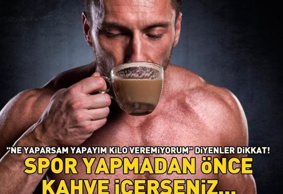 Ne yaparsam yapayım kilo veremiyorum diyenler dikkat Spora başlamadan önce kahve içerseniz…