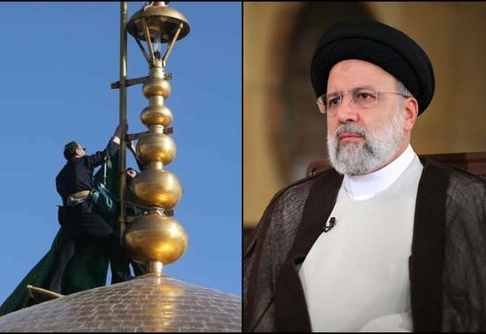 İranda Reisi için yas: Yeşil bayrak siyaha döndü