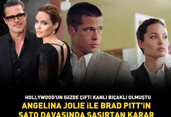 Hollywoodun gözde çifti kanlı bıçaklı olmuştu Angelina Jolie ile Brad Pittin şato davasında şoke eden karar