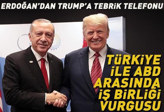 Cumhurbaşkanı Erdoğandan Trumpa tebrik telefonu