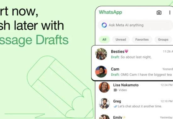 WhatsApp taslak özelliğini aldı