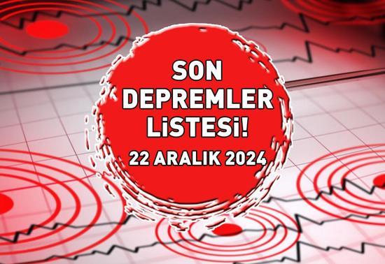 SON DEPREMLER LİSTESİ 22 ARALIK 2024 | Deprem mi oldu, nerede, kaç şiddetinde AFAD açıkladı: Marmara Denizi 3.5 ile sallandı