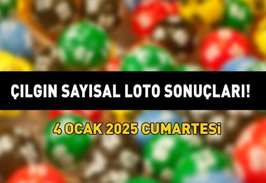 ÇILGIN SAYISAL LOTO SONUÇLARI AÇIKLANDI 4 OCAK 2025 | 480.955.082 TL büyük ikramiyeli Çılgın Sayısal Loto sonuçları nasıl öğrenilir