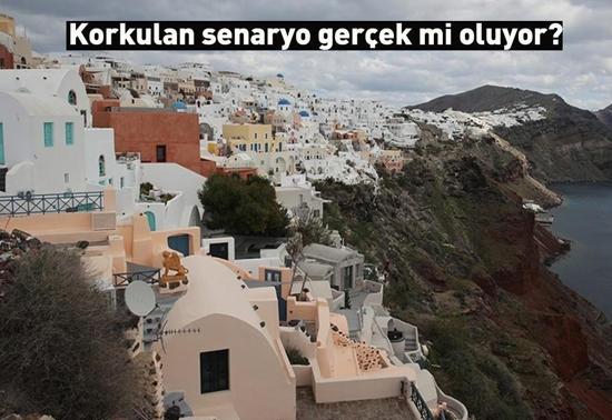 Korkulan senaryo gerçek mi oluyor Santorinideki volkan aktif hale geldi