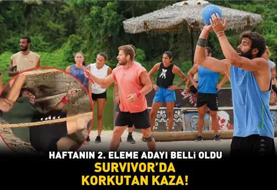 Survivorda 2. eleme adayı belli oldu Korkutan kaza: Batuhan kafasını çarptı