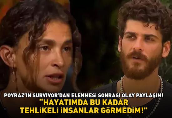 Poyrazın Survivordan elenmesinin ardından bomba paylaşım Pınar Saka kendini tutamadı: HAYATIMDA BU KADAR TEHLİKELİ İNSANLAR GÖRMEDİM
