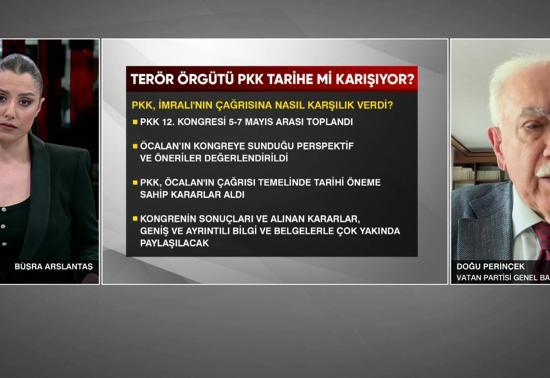 PKK TARİHE KARIŞIYOR MU Perinçek: Basit bir silah bırakmadan bahsetmiyoruz