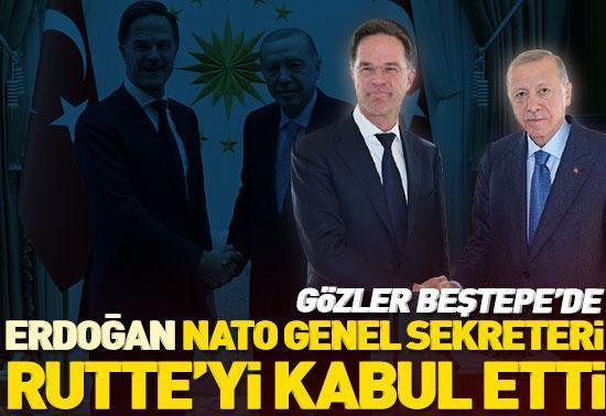 Cumhurbaşkanı Erdoğan, NATO Genel Sekreteri Rutteyi Beştepede kabul etti
