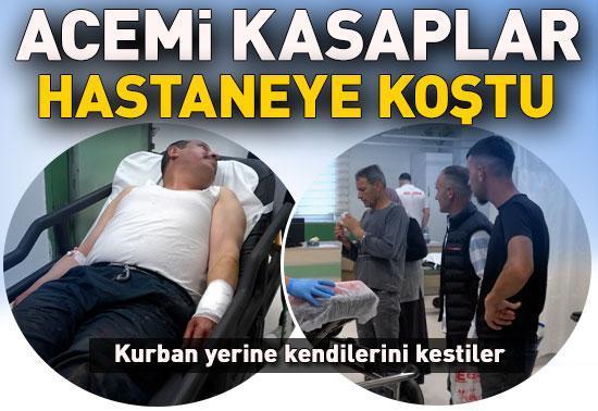 Klasikleşen bayram görüntüleri: Acemi kasaplar hastaneye koştu