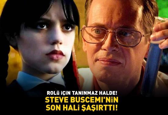 Steve Busceminin son hali şaşırttı Wednesday’deki rolü için tanınmaz halde