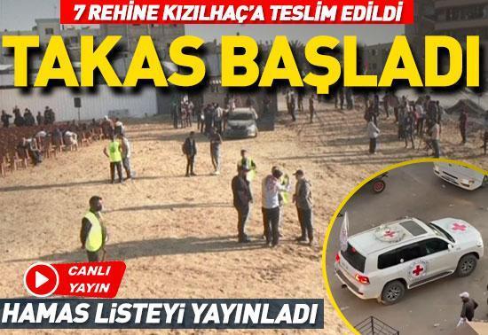 Dünyanın gözü Gazzede Takas başladı: 7 rehine Kızılhaça teslim edildi