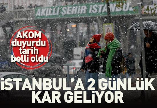 AKOM duyurdu, tarih belli oldu İstanbula kar geliyor